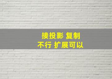 接投影 复制不行 扩展可以